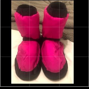 Dance bootie warm-up / cover up foot wear